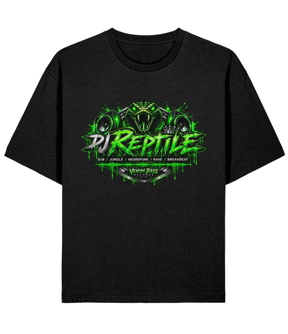 Black DJ Reptile DnB and Jungle T-shirt