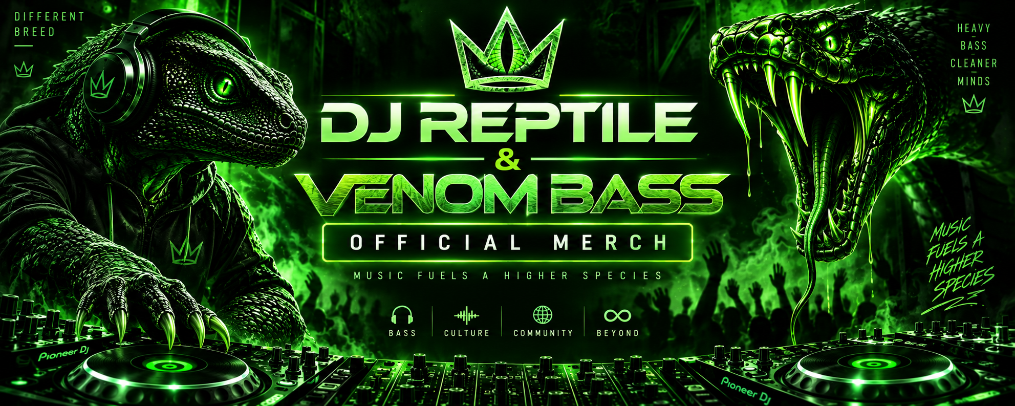 DJ Reptile and Venom Bass Records Official Merch