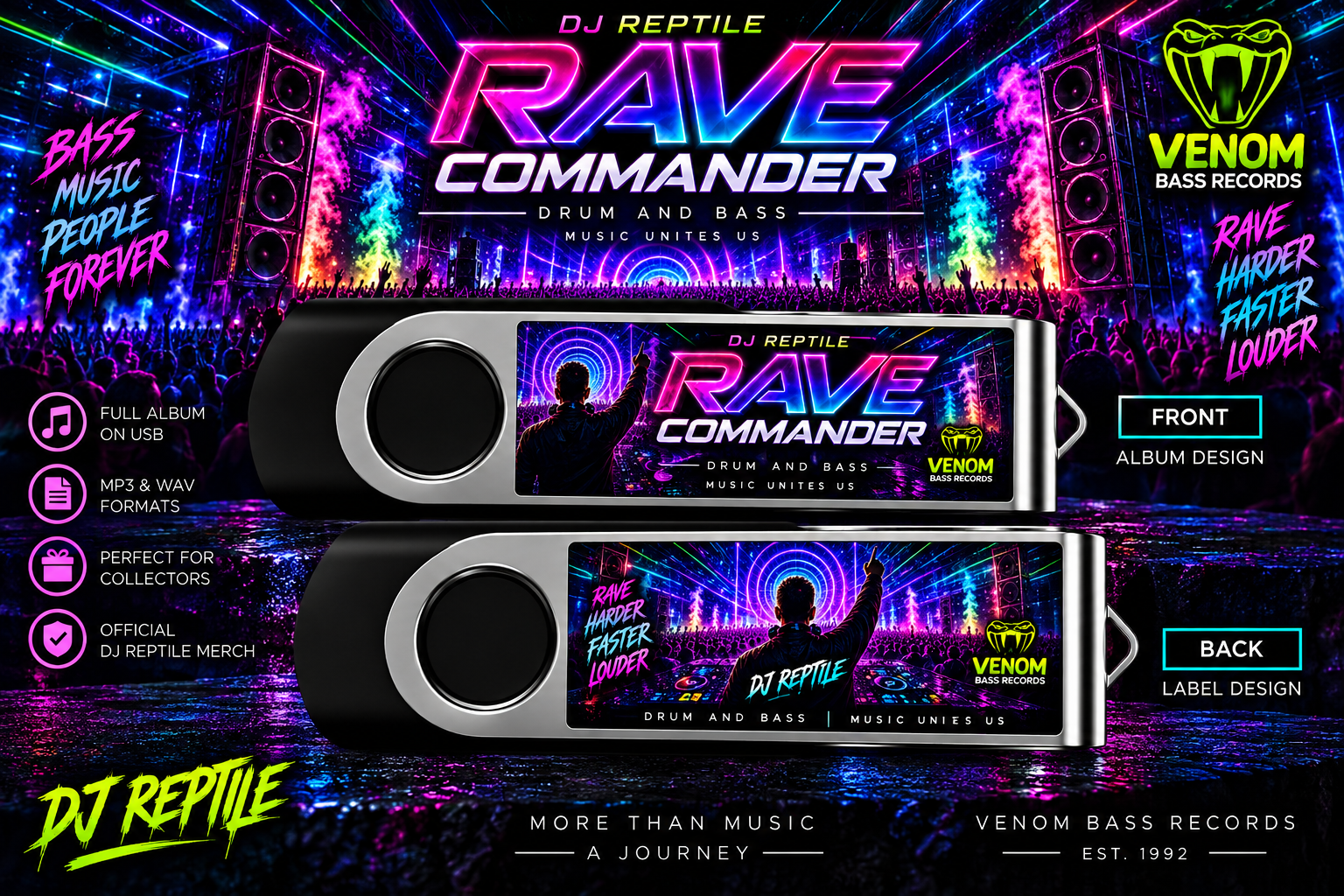 Rave Commander Collector's USB Album by DJ Reptile